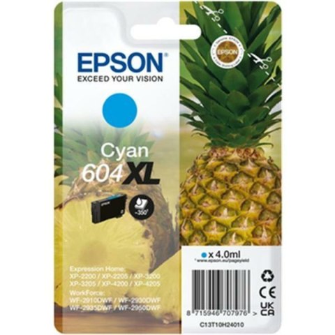 Oryginalny Wkład Atramentowy Epson 604XL Czarny Turkusowy