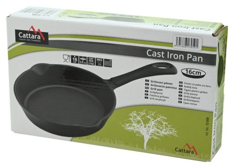 Patelnia grillowa z uchwytem 16 cm, żeliwo