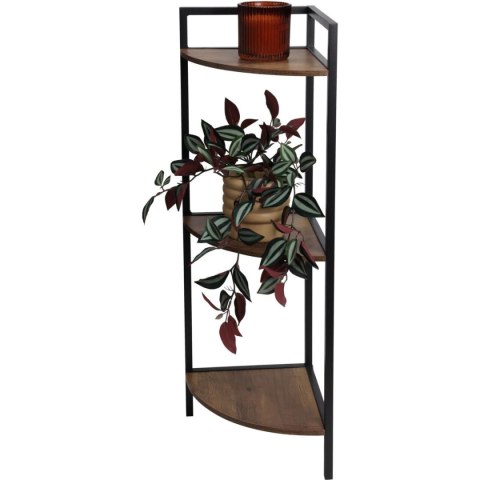 REGAŁ NAROŻNY METALOWY 3 PÓŁKI 23.5x23.5x76CM