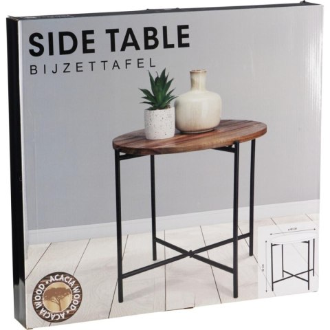 STOLIK KAWOWY BLAT DREWNIANY 48x38CM