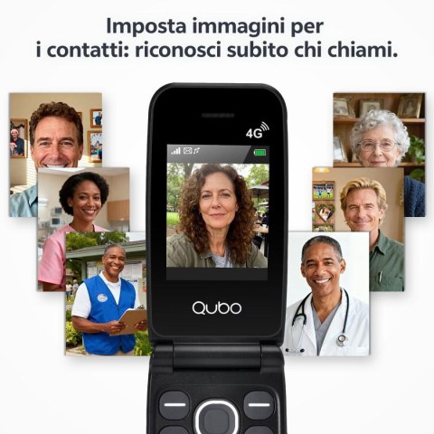 Telefon komórkowy dla seniorów Qubo NEONWBK 4G 2,4" 32 GB Czarny