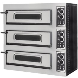 Piec do pizzy 3-komorowy na 3 pizze śr. 45 cm BASIC 3/50 GLASS AND LIGHT 12000 W