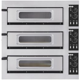 Piec do pizzy 3-komorowy na 3 pizze śr. 45 cm BASIC 3/50 GLASS AND LIGHT 12000 W