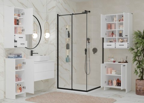 Szafka Łazienkowa NINA 2DUM BIAŁY 2 Drzwi Półki Regał Pod Umywalkę