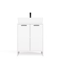 Szafka Łazienkowa NINA 2DUM BIAŁY 2 Drzwi Półki Regał Pod Umywalkę