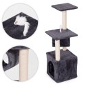 Drapak dla kota legowisko słupek wieża do drapania domek 94 cm szary Petsi