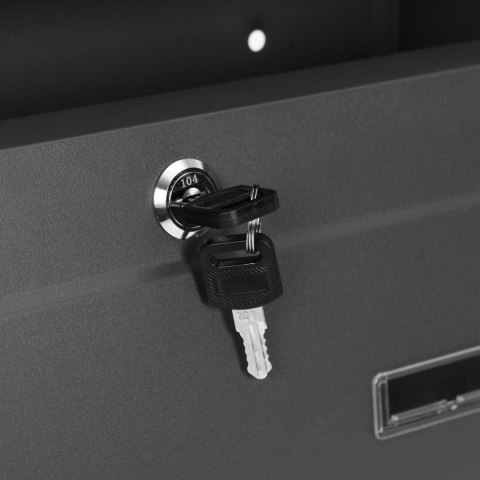 Skrzynka na listy pocztowa ścienna stal galwanizowana antracyt ModernHome