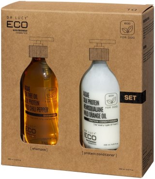 DR LUCY ECO ZESTAW SZAMPON DO SZORSTKIEJ SIERŚCI + ODŻYWKA DLA PSA