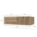 SZAFKA POD UMYWALKĘ TIGO 1D2S DĄB EVOKE 140 CM 2 SZUFLADY RYFLOWANY FRONT WISZĄCA