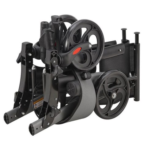 Aluminiowy chodzik z siedziskiem i torbą, składany, 130 kg