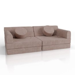 Dziecięca sofa kreatywna różowa, pianka PU, 150x75x50 cm