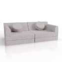 Dziecięca sofa modułowa z pianki PU, beżowa, 150x75x50 cm
