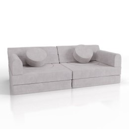 Dziecięca sofa modułowa z pianki PU, beżowa, 150x75x50 cm