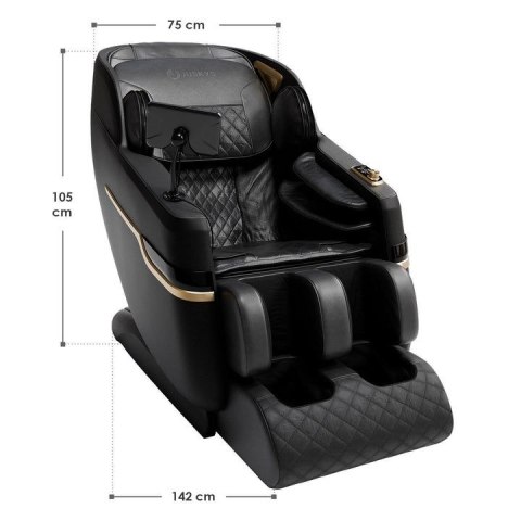 Fotel masujący Zero Gravity, Bluetooth, podgrzewanie, czarny
