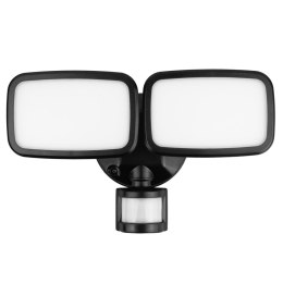 Lampa LED Maclean MCE524 B, z czujnikiem PIR, 20W, 1500lm, IP65, neutral white 4000K, czarna