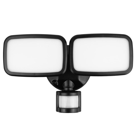 Lampa LED Maclean MCE524 B, z czujnikiem PIR, 20W, 1500lm, IP65, neutral white 4000K, czarna