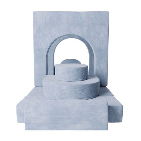 Modułowa sofa dziecięca jasnoniebieska 150x75x50 cm, pianka,