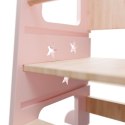 Różowa wieża edukacyjna dla dzieci, regulowana, bezpieczna