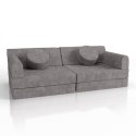 Sofa modułowa dla dzieci szara manchester 150x75x50 cm