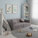 Sofa modułowa dla dzieci szara manchester 150x75x50 cm
