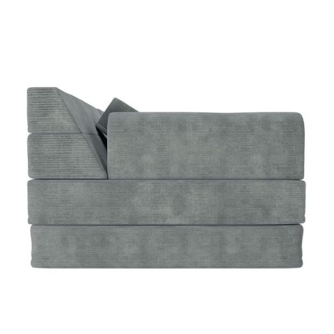 Szara sofa modułowa dla dzieci z pianki, zdejmowane pokrowce