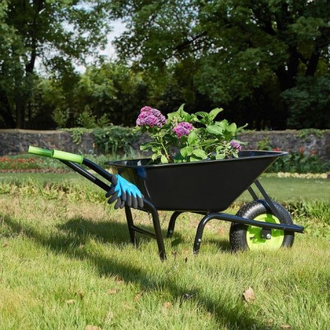 Taczka stalowa 100L z pompowanym kołem