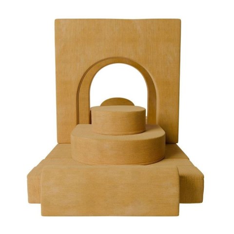 Żółta sofa modułowa dla dzieci z pianki, 150x75x50 cm