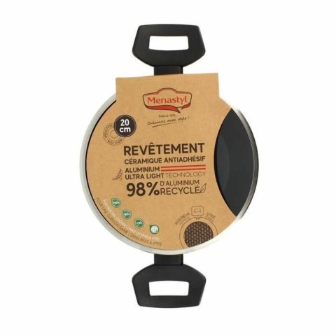 Garnek Menastyl Czarny Ø 20 cm