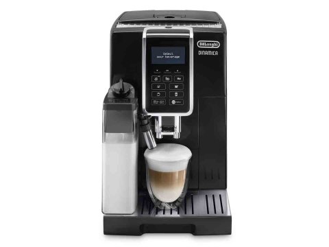 Ekspres ciśnieniowy automatyczny DeLonghi Dinamica ECAM 350.55.B (1450W; kolor czarny) (WYPRZEDAŻ)