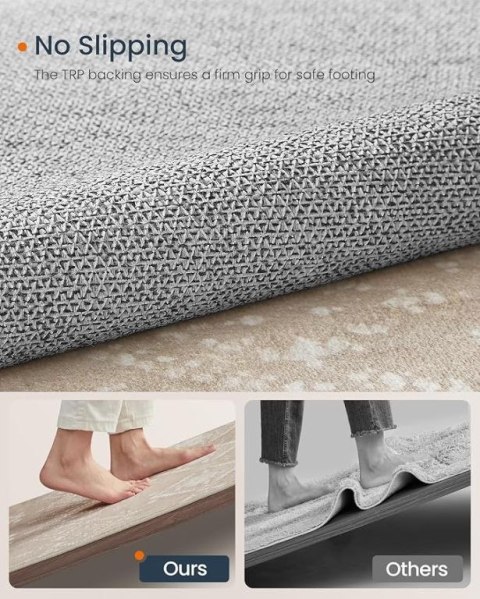 Miękki dywan boho cappuccino 120x170 cm, pranie w pralce