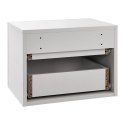 Szafka nocna wisząca biała 40x29x30 cm, 2 szuflady
