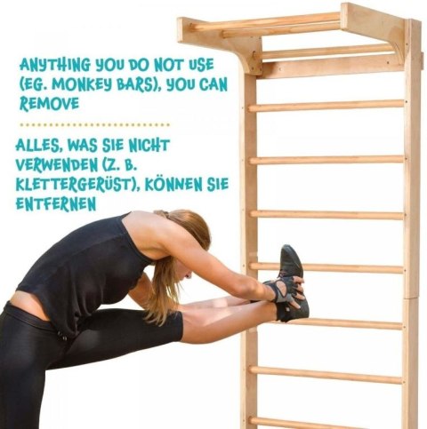 Physionics Drabinka GIMNASTYCZNA REHABILITACYJNA 220x80x60cm