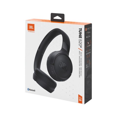 Słuchawki bezprzewodowe nauszne JBL Tune 520BT Bluetooth - czarne