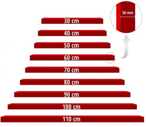 Półka ścienna Stylist Volato, 90 cm, białe drewno