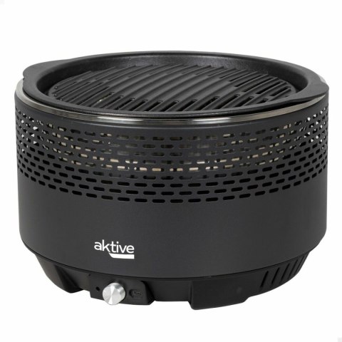 Przenośny grill Aktive Okrągła Bez dymu Czarny Ø 34 cm