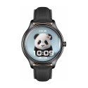 Smart Watch COLMI L28 (czarny silikon + czarny skórzany pasek)