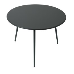 Stolik Kawowy Ogrodowy VIBE 60 Cm Stalowy 3 Nogi Szary