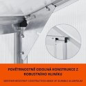 Szklarnia ogrodowa 4,75 m² z poliwęglanu i aluminiową ramą