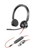 Poly Blackwire 3325 Stereo MS Teams Certified USB-C Headset +3.5mm Plug +USB-C/A Adapter 8X222AA