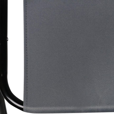 KRZESŁO TURYSTYCZNE Z PODŁOKIETNIKAMI 52x44x75CM SKŁADANE SZARE