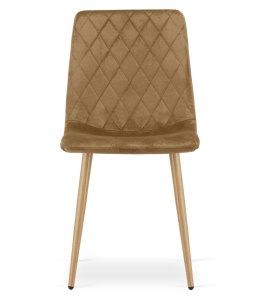 Krzesło TURIN - brązowy aksamit / nogi kolor drewna x 1