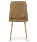 Krzesło TURIN - brązowy aksamit / nogi kolor drewna x 4
