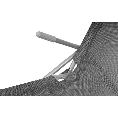 LEŻAK FOTEL SKŁADANY GRAWITACYJNY LAZZY CIEMNY SZARY ENERO CAMP