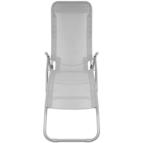 LEŻAK FOTEL SKŁADANY GRAWITACYJNY LAZZY SZARY ENERO CAMP