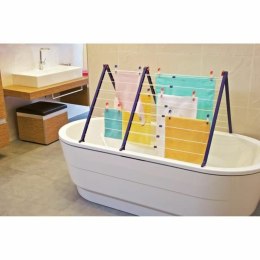 Stojak do suszenia prania Leifheit Bathtub Dryer Pegasus V 133 x 66,5 cm Niebieski Biały Metal