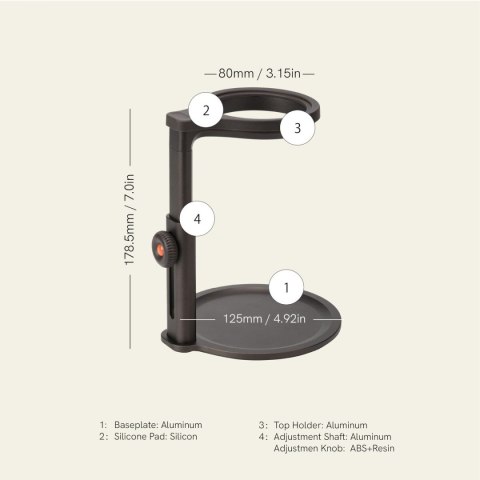 Uniwersalny uchwyt Outin NANO Czarny