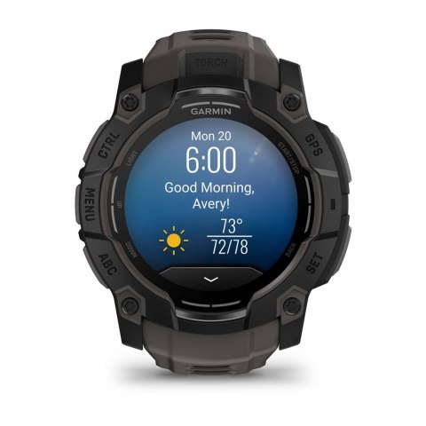 Zegarek sportowy Garmin Instinct 3 AMOLED 50mm Czarny