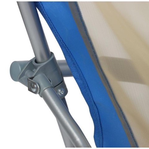 FOTEL TURYSTYCZNO PLAŻOWY Z PODŁOKIETNIKAMI 55x58x64CM SKŁADANY NIEBIESKI