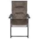 KRZESŁO OGRODOWE SKŁADANE 59X66X45/90CM Z PODUSZKĄ SZARE