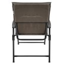 KRZESŁO OGRODOWE SKŁADANE 59X66X45/90CM Z PODUSZKĄ SZARE
